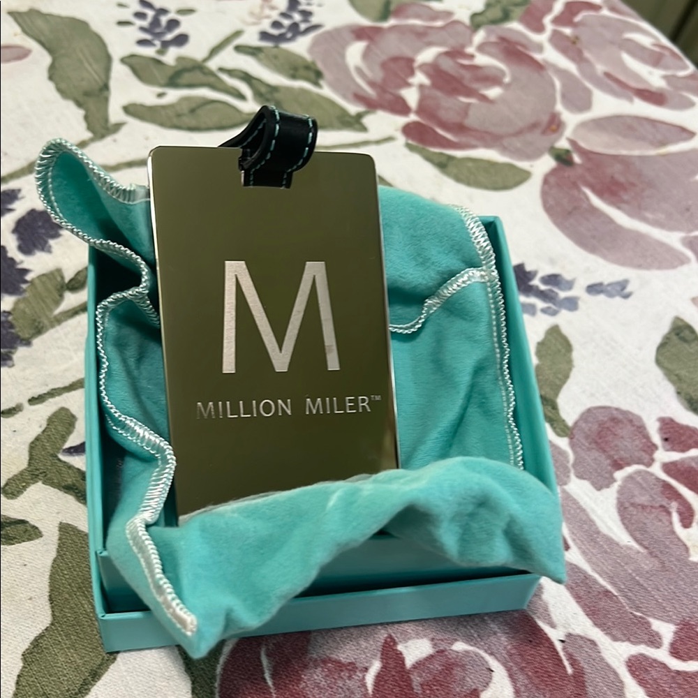 Tiffany Million Miler Silver Luggage Tag